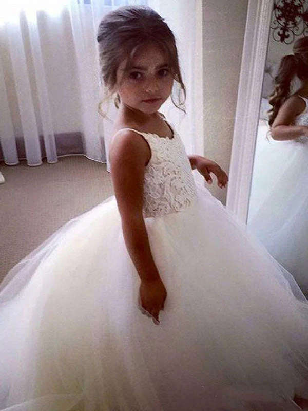 Straps Neck Sleeveless Lace Kids Party Dresses - Image 2