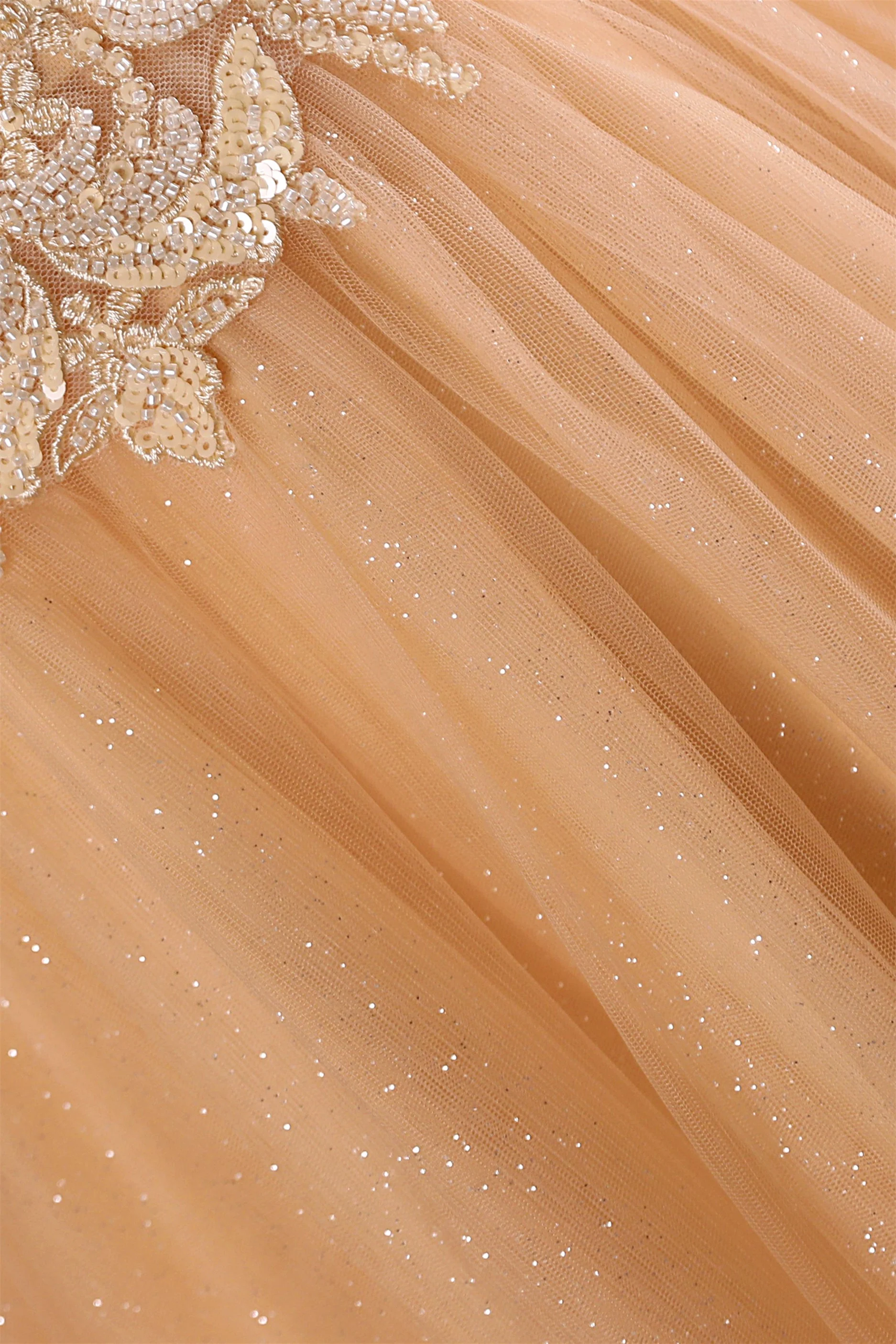 Straps Sparkle Ball Gown Sleeveless Beaded Quince Dresses - Image 6
