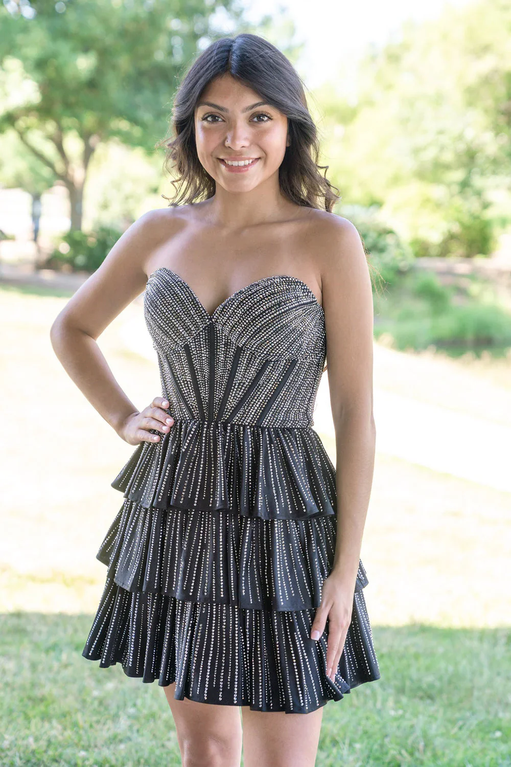 Delicate Sweetheart Sparkle Special Princess Homecoming Dresses with Ruffles - Image 4