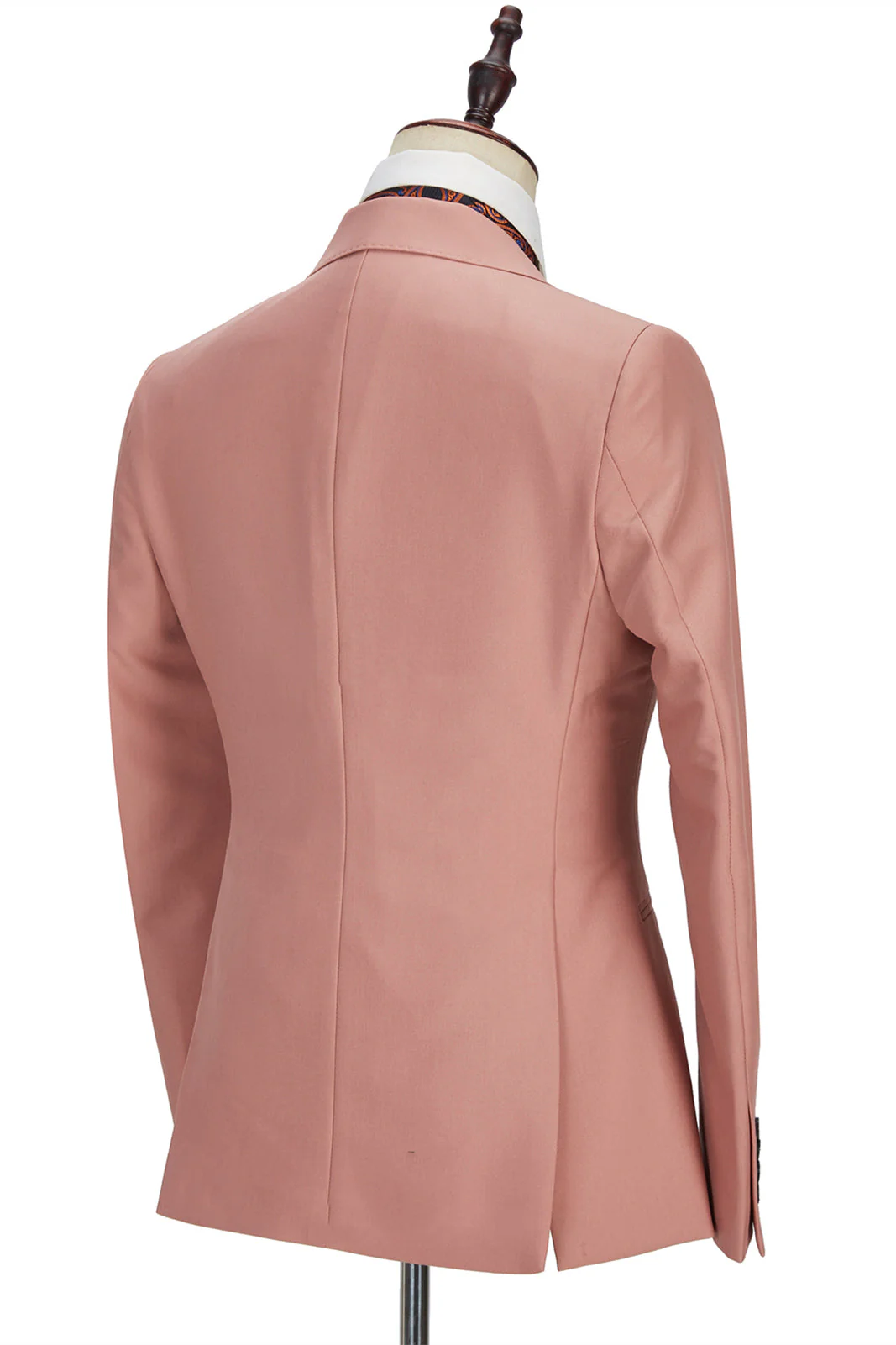 Three-piece Coral Pink Two Buttons Peak Lapel Custom design Men Suit - Image 3