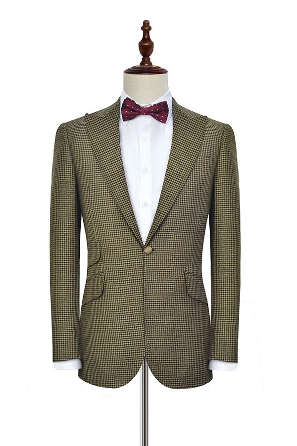 Three Pockets with Flaps Aureate Mens Suits Peak Lapel Suits for Formal - Image 3