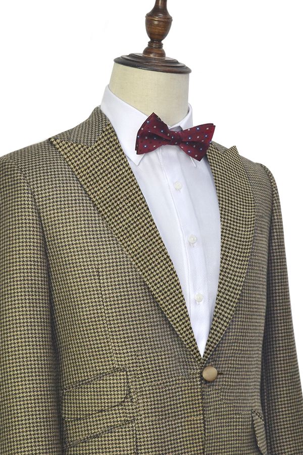 Three Pockets with Flaps Aureate Mens Suits Peak Lapel Suits for Formal - Image 4