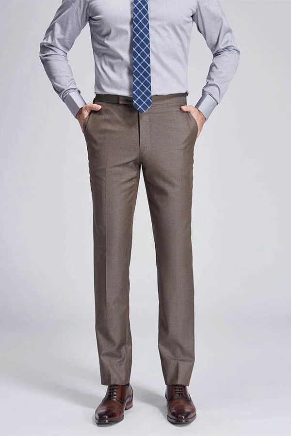 Top Coffee Mens Suits for Business Peak Lapel One Button Mens Suits - Image 5