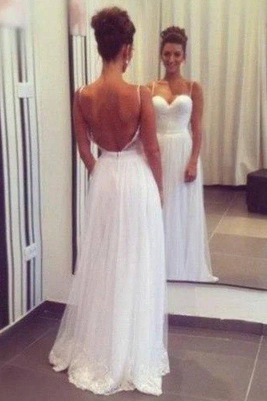 Tulle Floor Length Ruffless A Line Sleeveless Sweetheart Wedding Dresses - Image 2