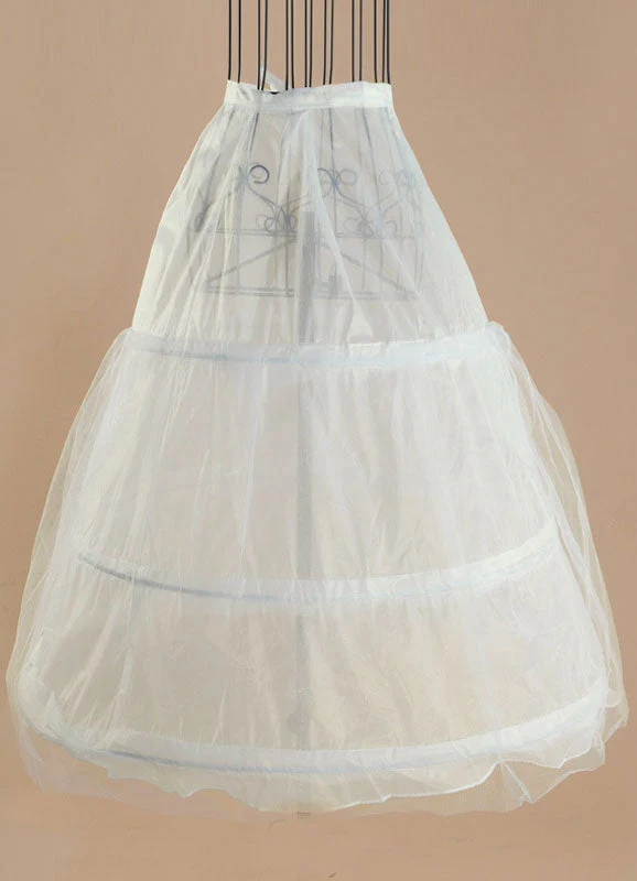 Tulle Ivory A Line Layer 3 Hoop Wedding Petticoat - Image 3