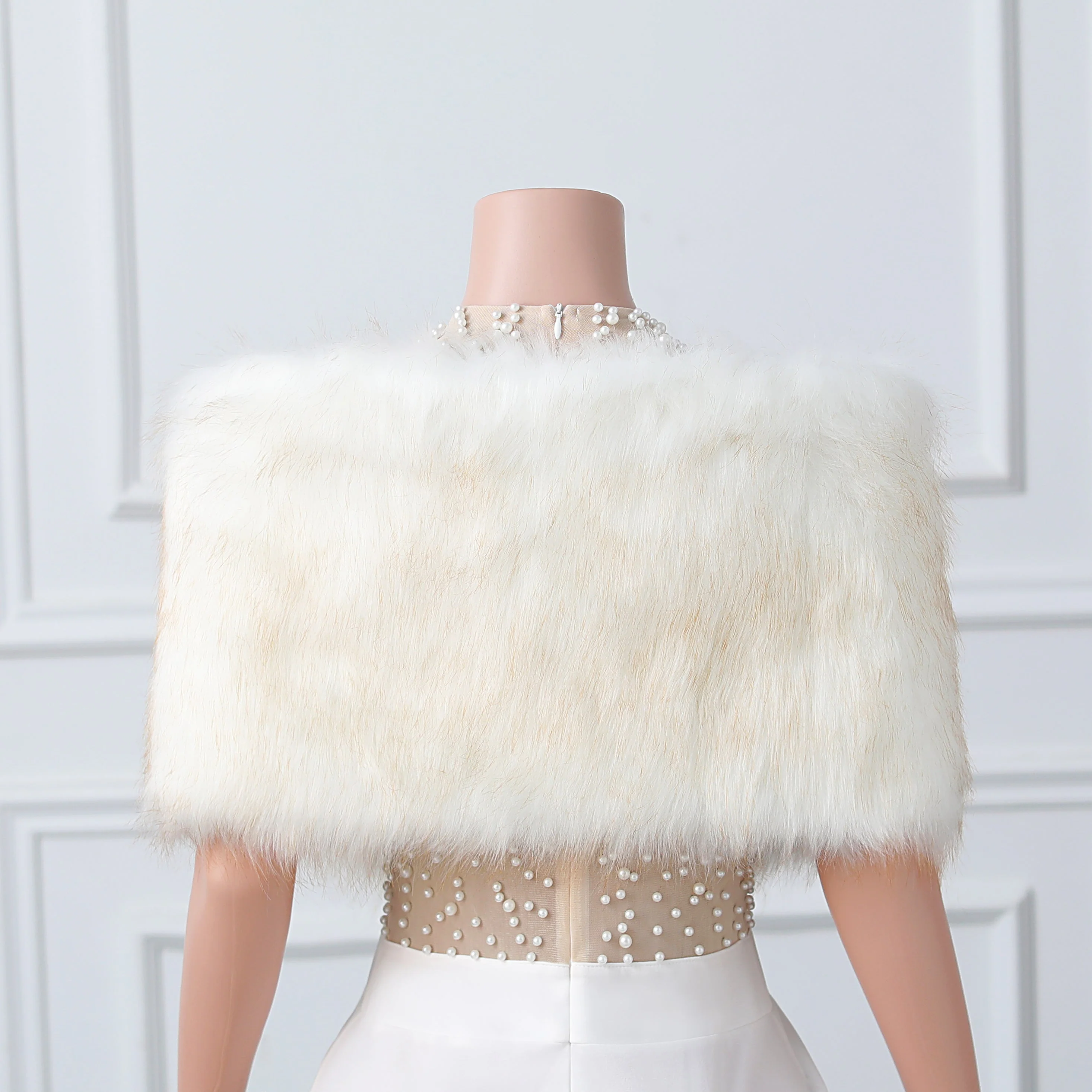 V-neck Rectangular scarf shawl Winter Wedding Wraps - Image 14