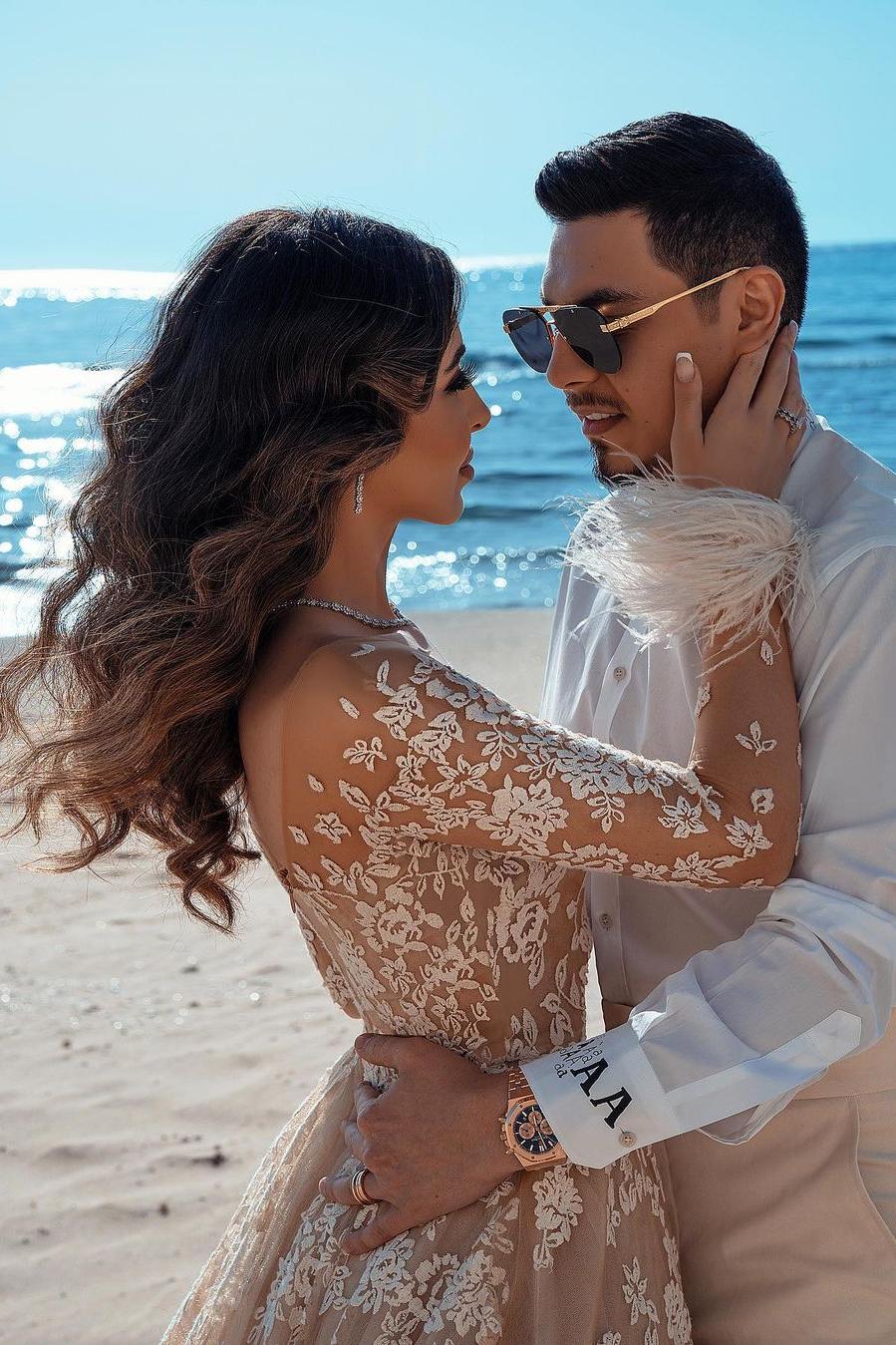 Vintage Long Sleeve Lace Wedding Dress Mermaid Tulle Bridal Gowns - Image 5