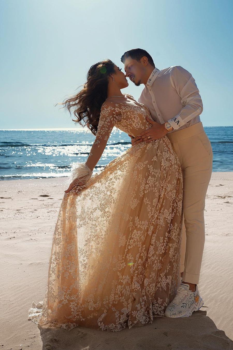 Vintage Long Sleeve Lace Wedding Dress Mermaid Tulle Bridal Gowns - Image 6