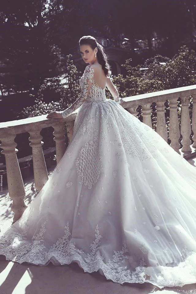 Vintage Mermaid Overskirts Long Lace Wedding Dresses - Image 2