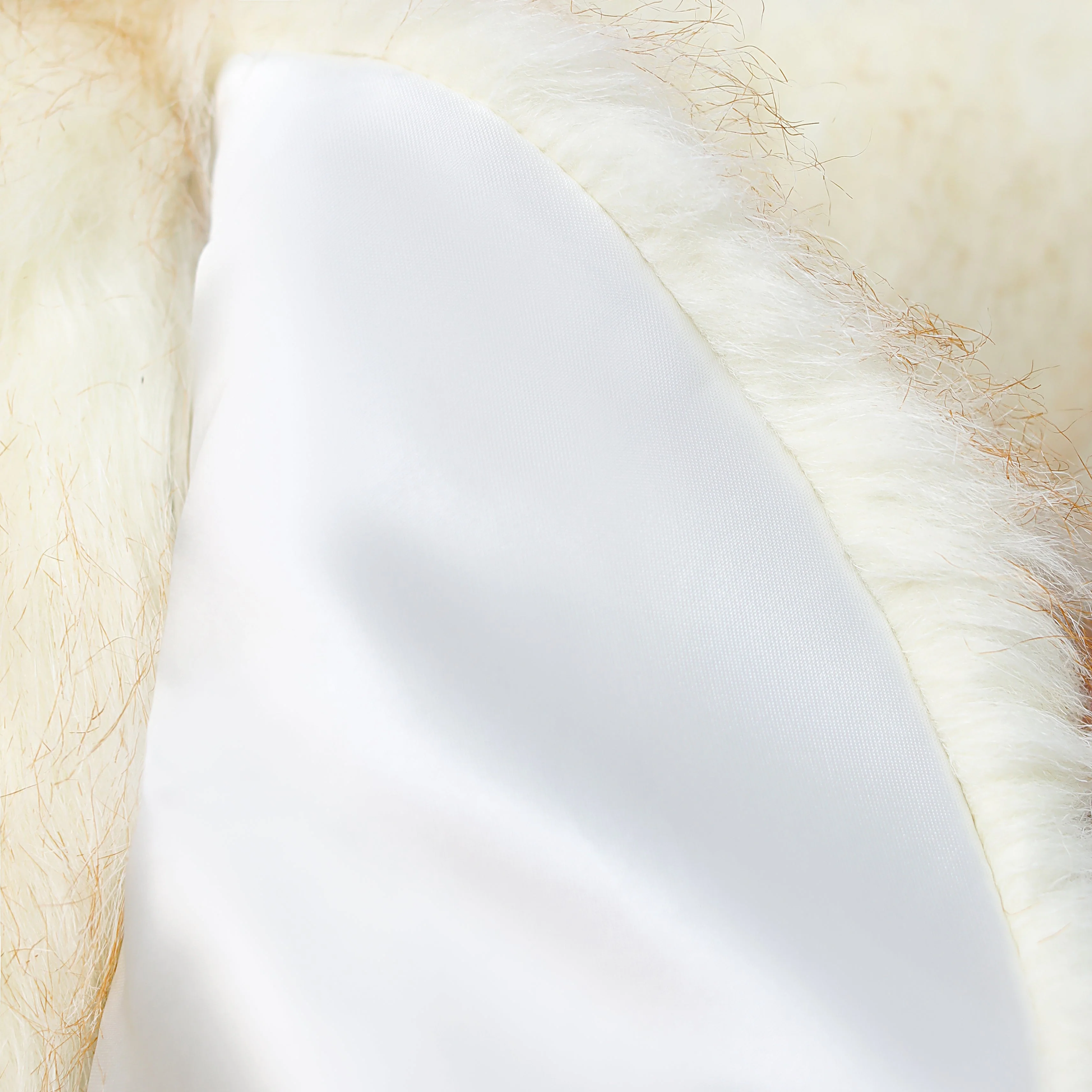 Warm Beige Ear Design Winter Wedding Shawl - Image 5