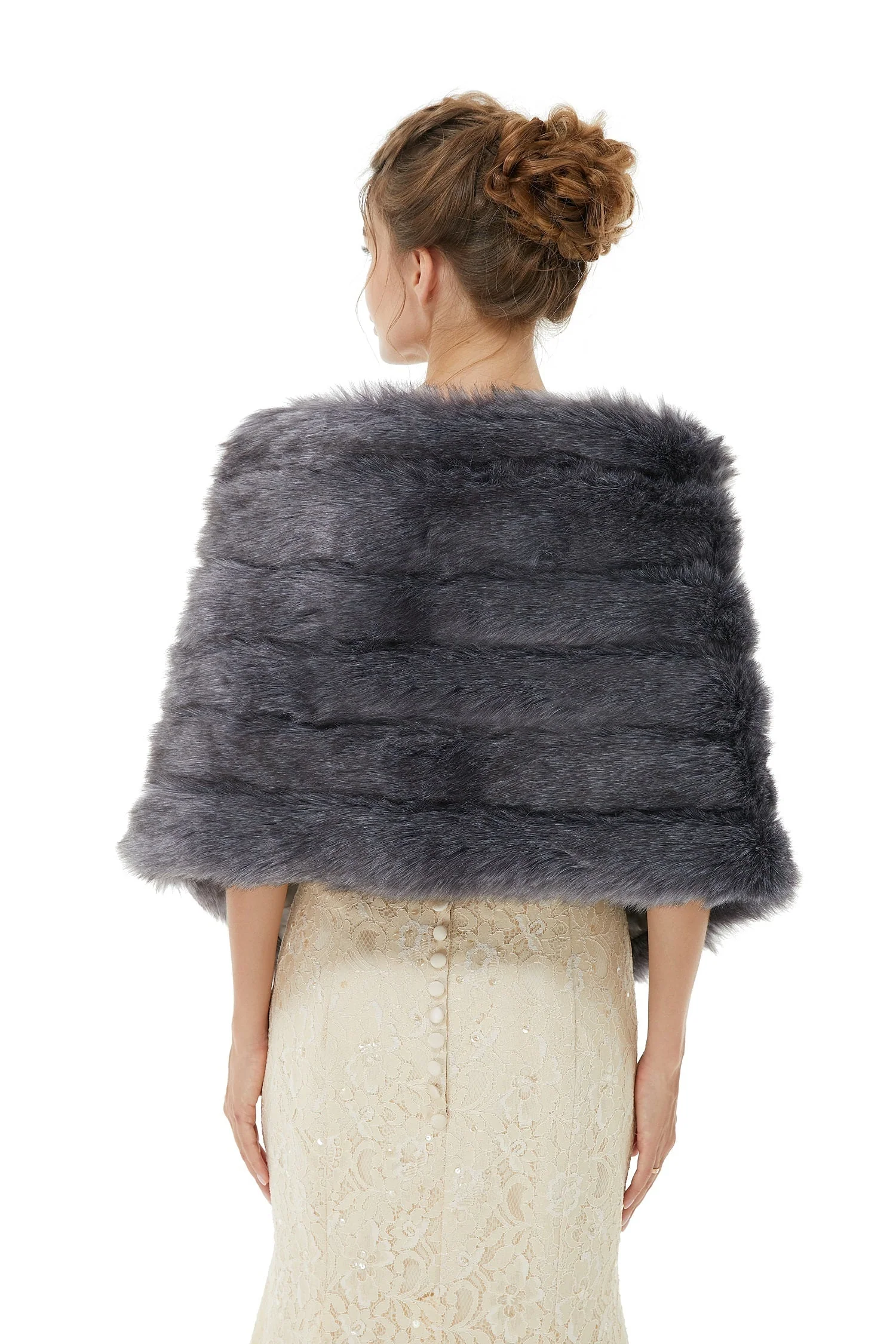 Wedding Faux Fur Wrap Winter Shawl Scarves - Image 3