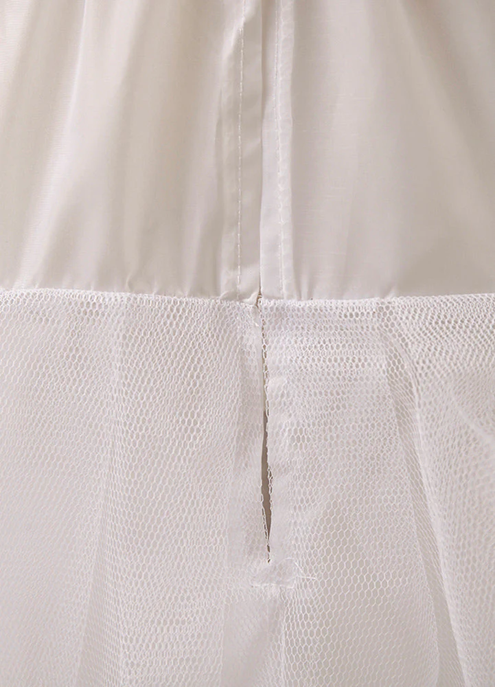 White Ball Gown crinoline 2 hoop 2 Tier bridal slip Wedding Petticoat - Image 4