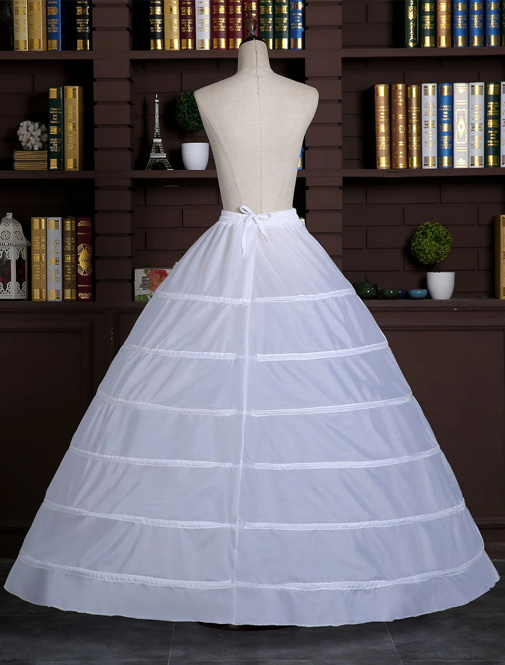 White Ball Gown Slip 1 tier Bridal Hoop Skirt Wedding Petticoat - Image 3