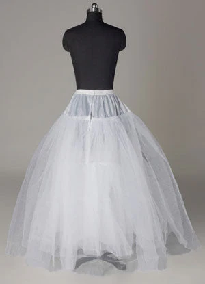 White Ball Gown Tulle 3 tier Bridal Crinoline Slip Wedding Petticoat - Image 2