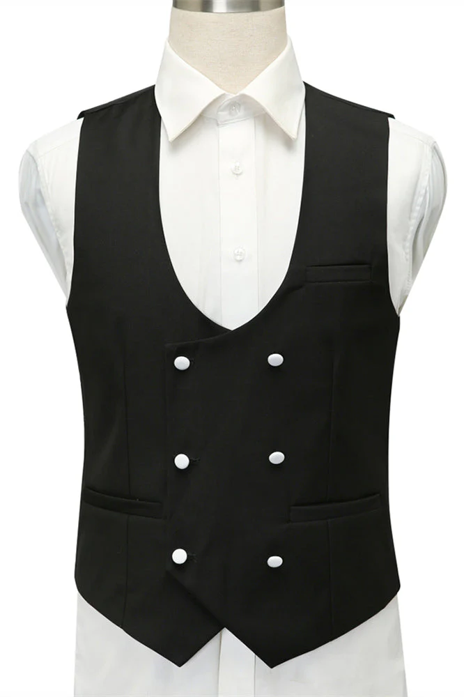 White Jacquard Slim Fit Shawl Lapel Wedding Suits - Image 4