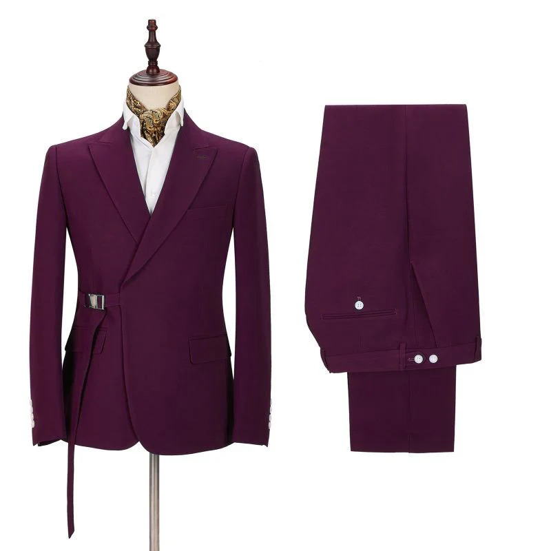 Elegant Designer Peaked Lapel Two-Pieces Men Suits - Image 2
